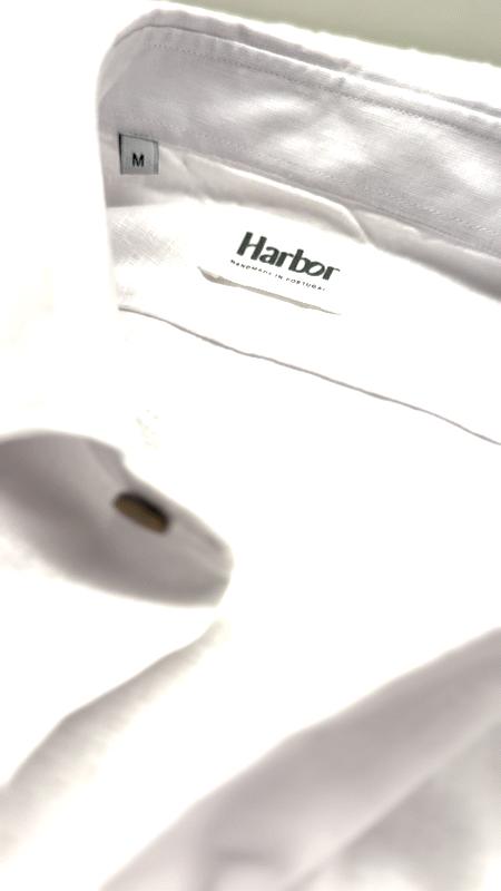 Fabric, button and label of a Harbor piece